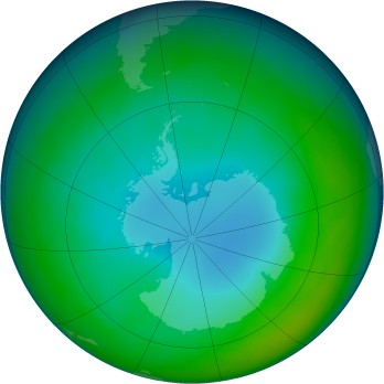 Antarctic ozone map for 1994-06